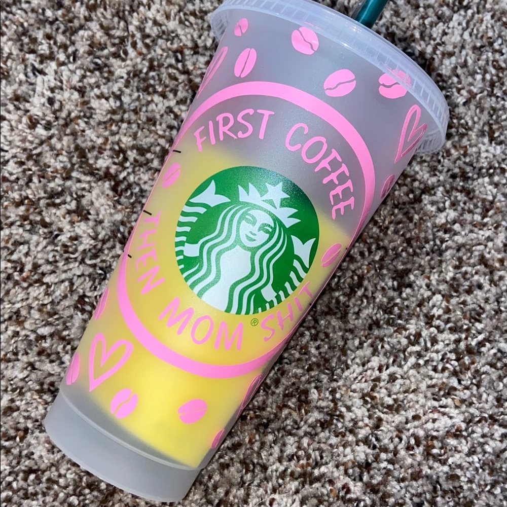 First Coffee Then Mom Sh*t Starbucks 24oz cold cup